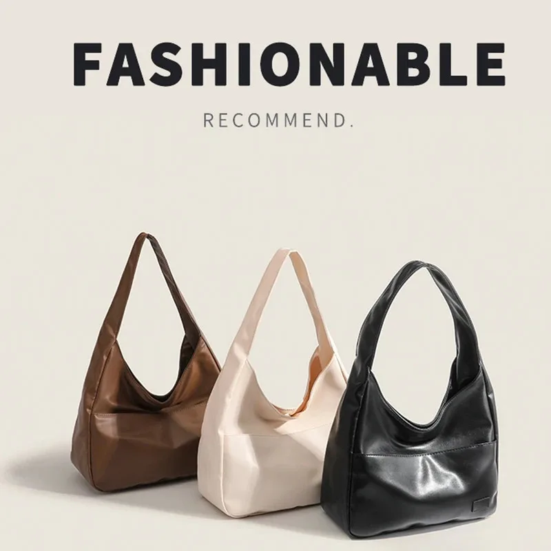 Modieuze eenvoudige retro handtas met grote capaciteit, casual schoudertas