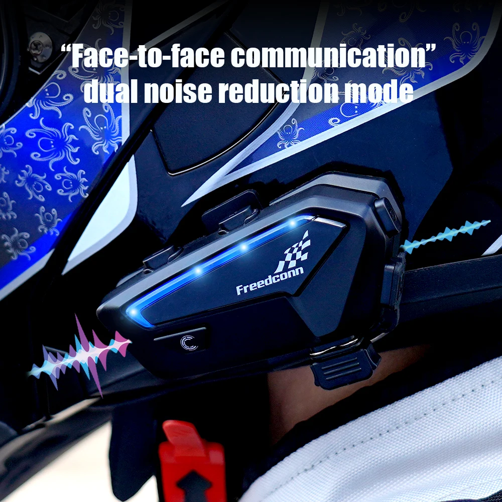 Freedconn-オートバイ用のBluetoothヘッドセットfx,ヘルメット用の通信デバイス,10人のモーターサイクリストのグループ用のハンズフリーキット,その他のブランド