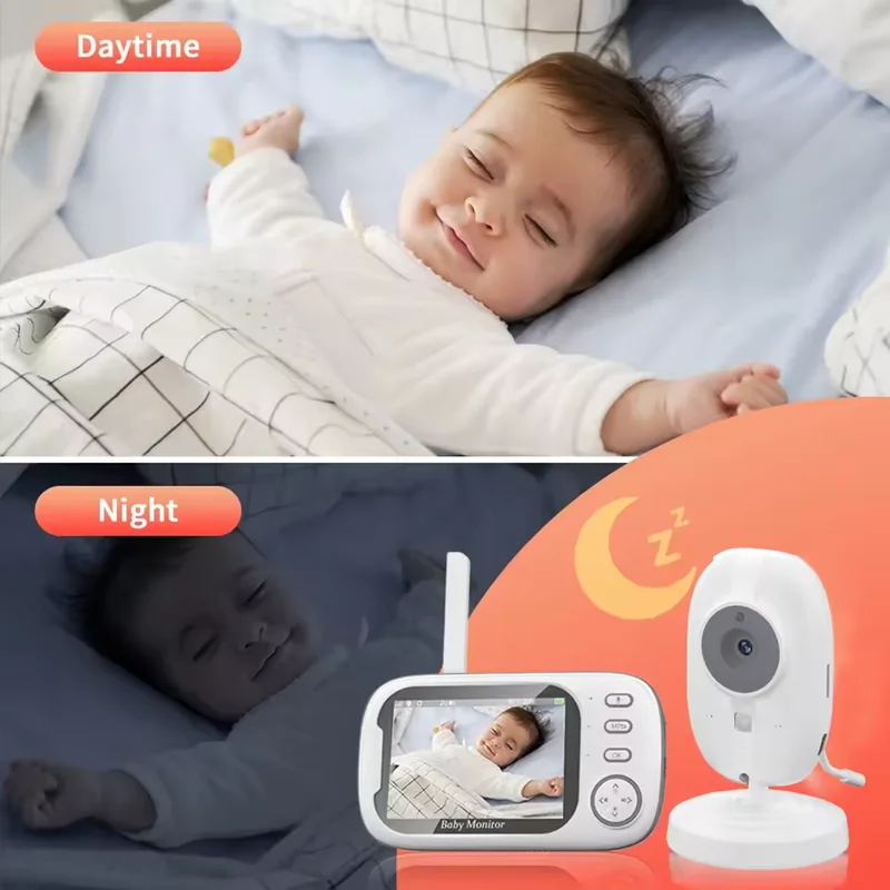 Cdycam ใหม่ 3.5 นิ้ว Wireless Video Baby Monitor Night Vision การตรวจสอบอุณหภูมิ 2 ทิศทาง Talk Baby Nanny Security กล้อง