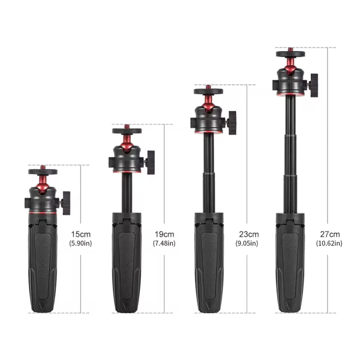 Extension Pole Tripod, Mini Selfie Stick Tripod Stand Handle Grip for GoPro Insta360 DJI Action Pocket Camera