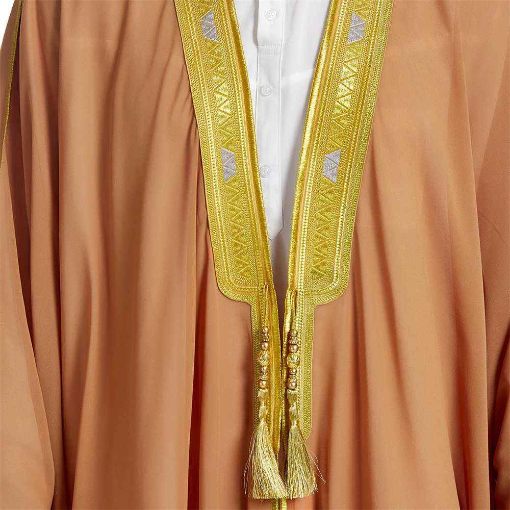 Dubai Saudi Abaya Open Kimono Men Muslim Long Robe Jubba Thobe Islam Clothing Arabic Turkey Kaftan Abayas Caftan Middle Eastern
