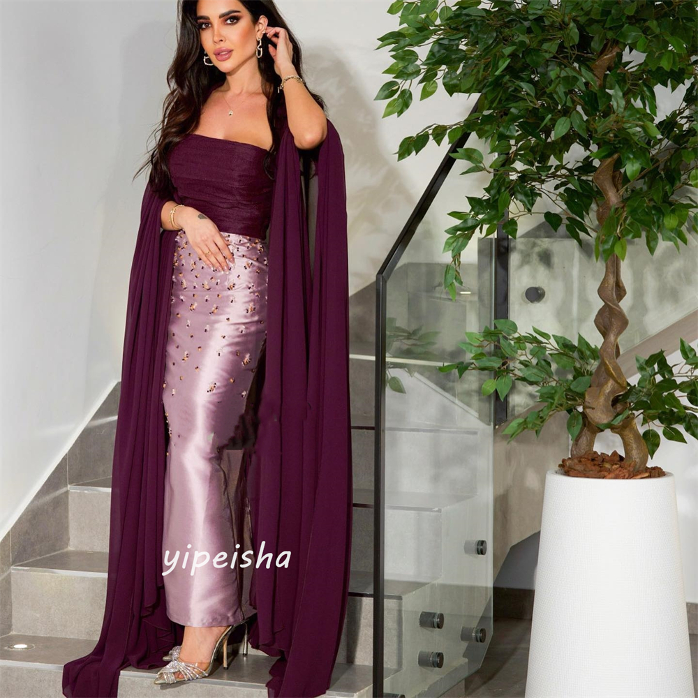 Personalizado s beading baile a linha sem alças vestido de ocasião sob medida midi es