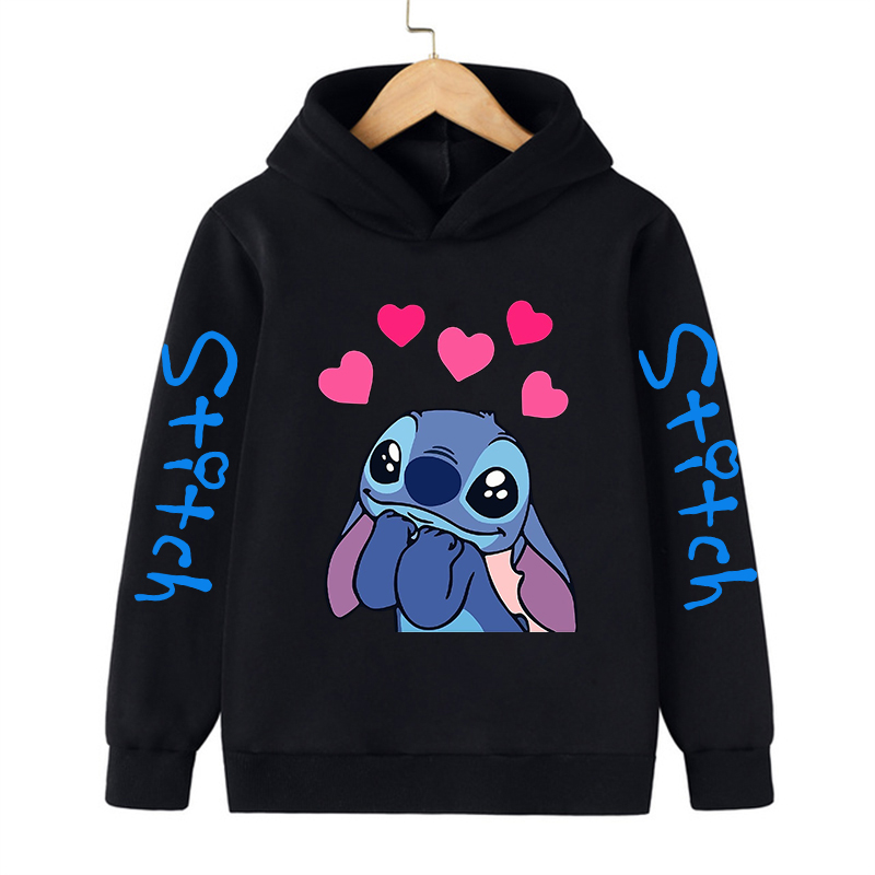 Sudadera con capucha de Stitch de Anime Y2k de los años 90, ropa de dibujos animados para niños, sudadera de Lilo y Stitch, Sudadera con capucha de Manga, Top informal para bebé
