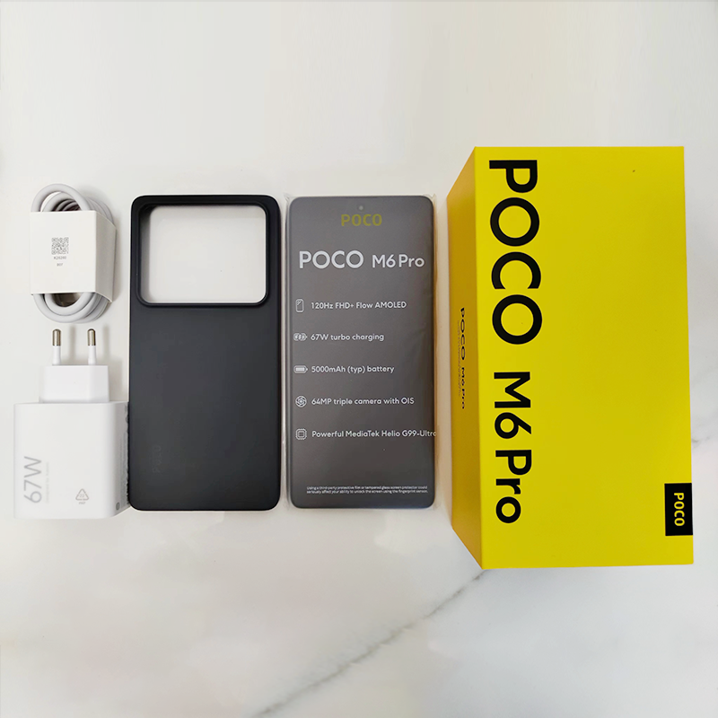 New POCO M6 Pro Global Version Smartphone NFC 256GB/512GB Helio G99 Ultra 64MP Camera with OIS 6.67'' 120Hz Flow AMOLED 67W