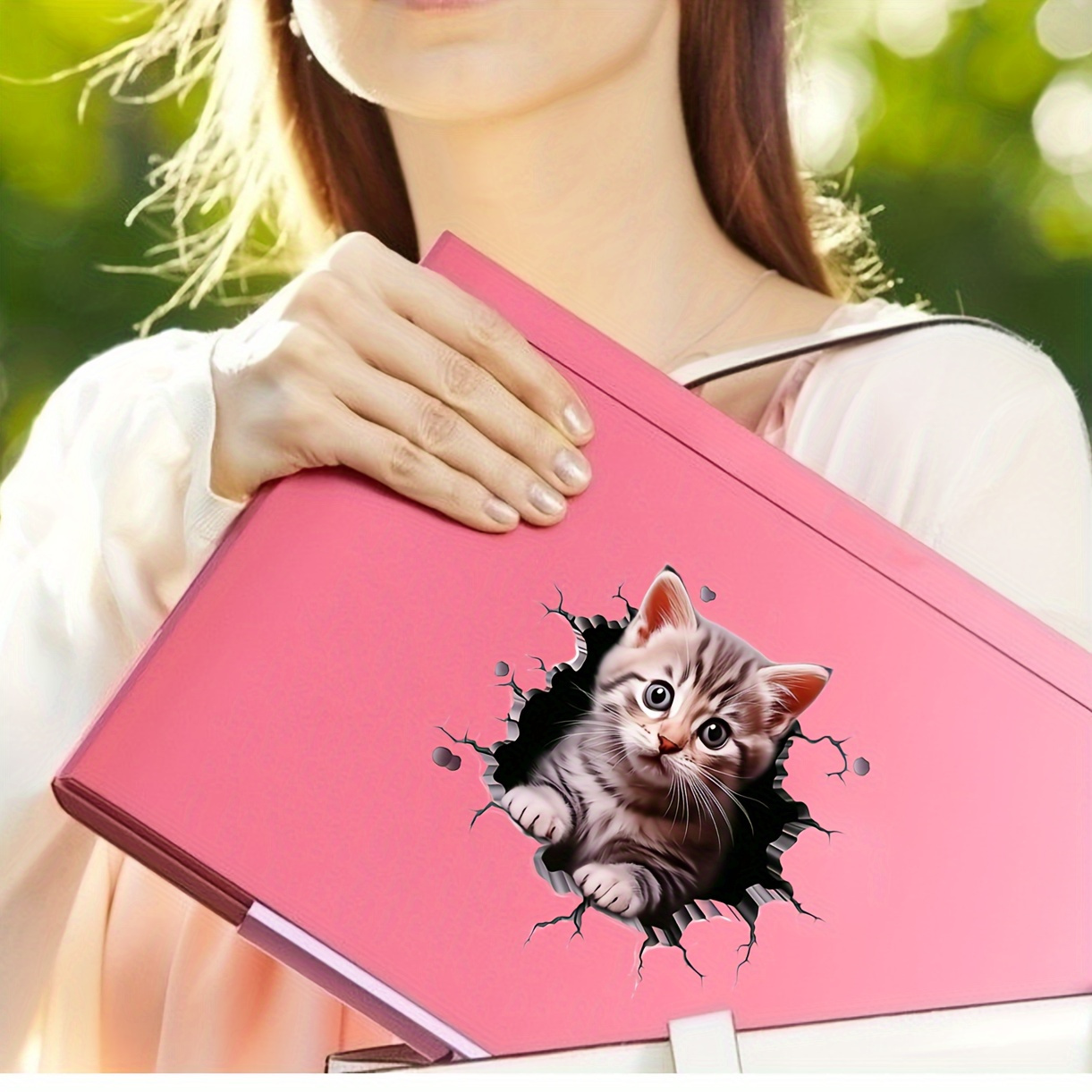 ポリ塩化ビニル猫柄車用デカール、傷つきにくいステッカー、自動車、オートバイ、SUV、ノートパソコン、装飾アクセサリー用