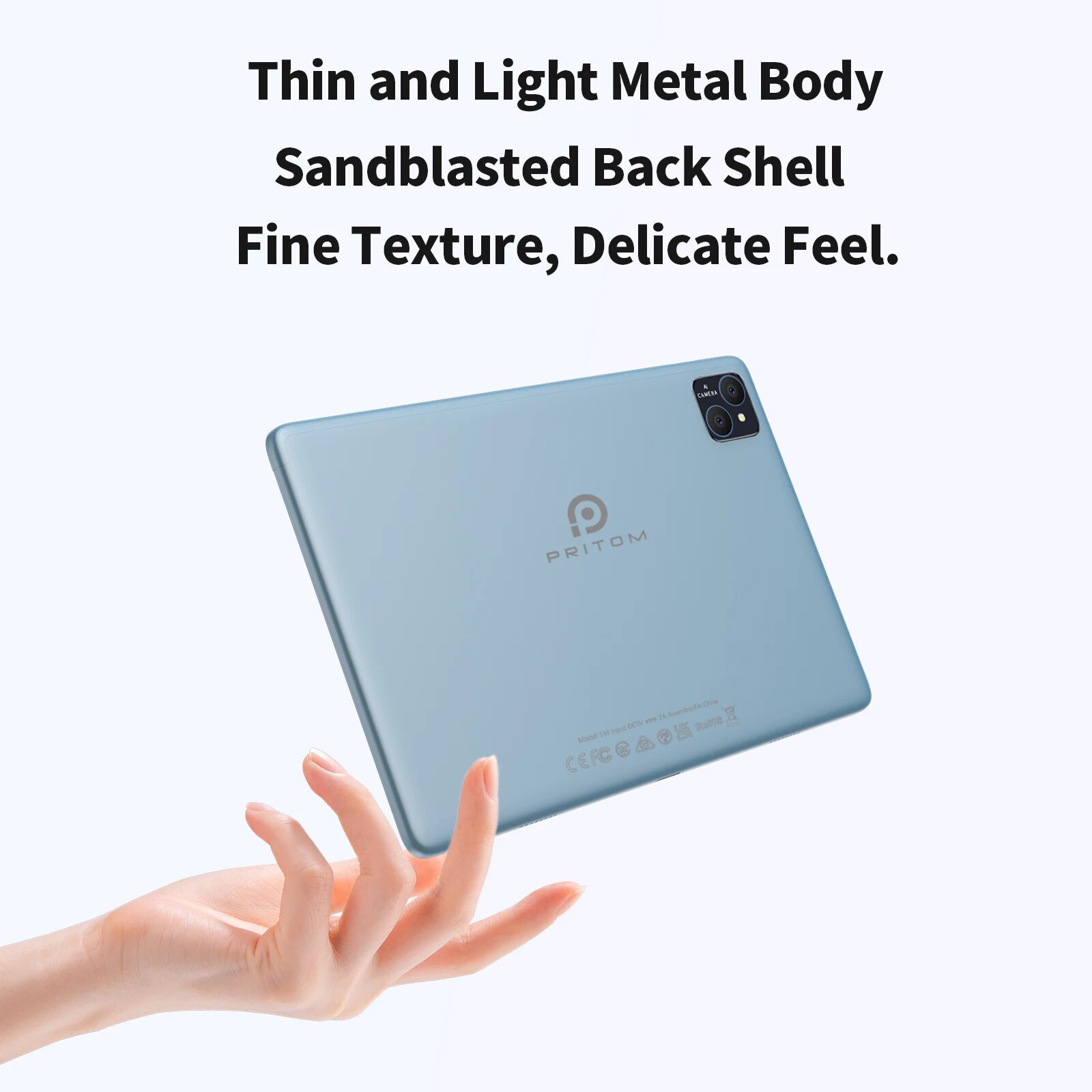 Tablette PRITOM TAB11 Android 14, 10 pouces, Octa-Core, 5G WiFi6, 128 Go, 8000 mAh, écran HD IPS, double caméra, Bluetooth, FM, TYPE C