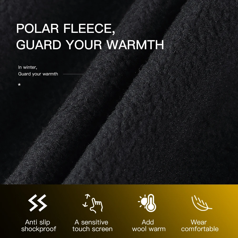 Outono inverno luvas de ciclismo à prova de choque antiderrapante à prova de vento quente touchscreen caminhadas ao ar livre esqui equitação luvas de moto masculino