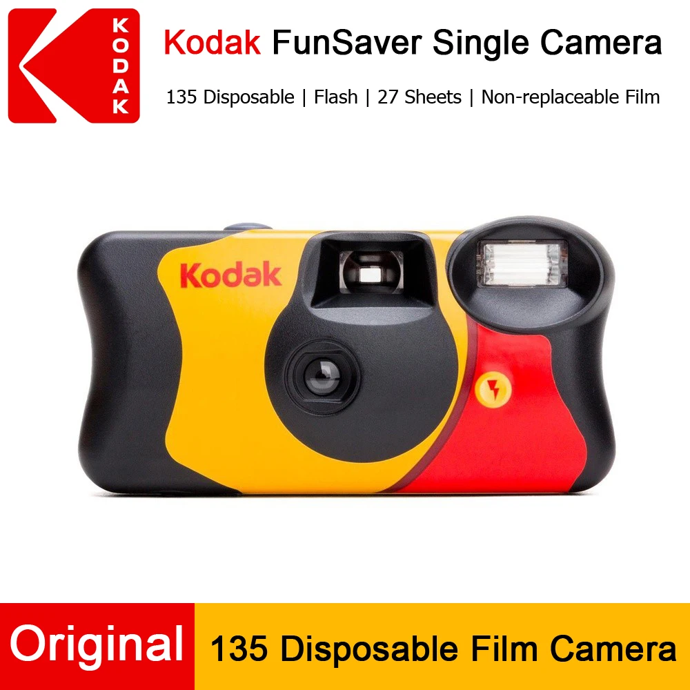 Cámara clásica Original Kodak FunSaver/Daylight de un solo uso con Flash, cámaras de película desechables de punto y punto, 27 hojas, 39 hojas