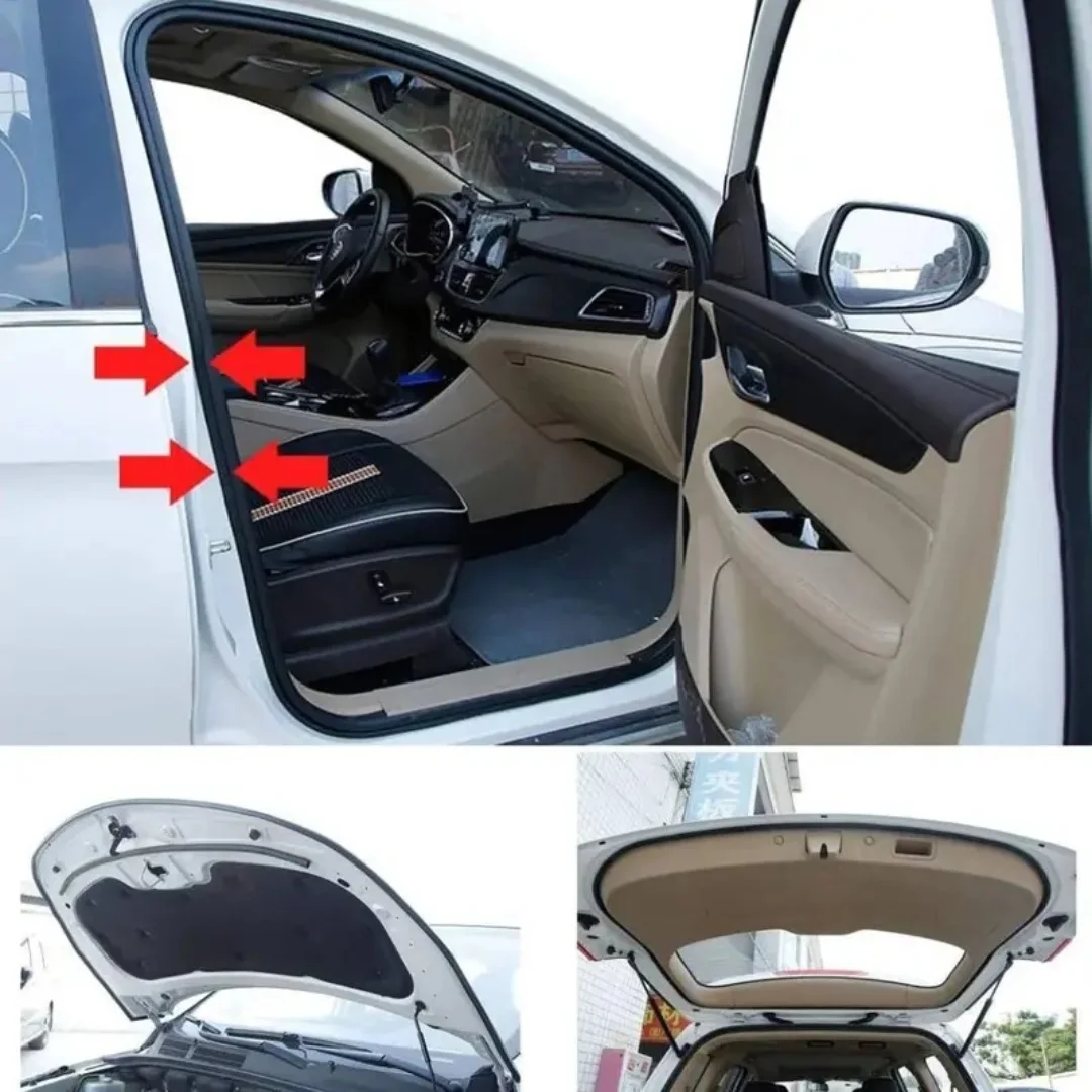 Tiras de vedação da porta do carro adesivo weatherstrip borracha b forma selos da porta isolamento acústico auto porta selante acessórios automóveis