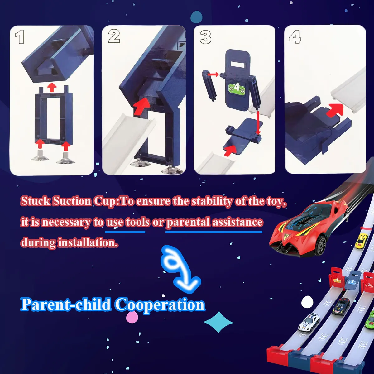 Veículo de brinquedo de pista de corrida competitiva com carro de liga crianças brincam jogo para crianças presente educacional