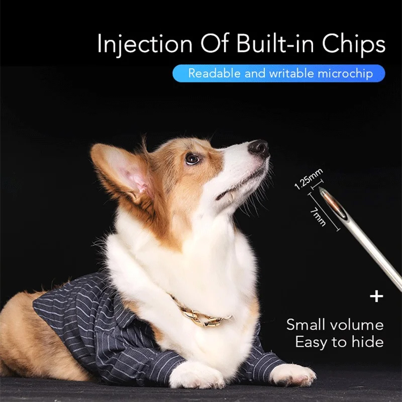 20pcs 1.4*8mm FDX-B Microchips 134.2KHz Animal Chip Microchip Veterinary Pet Syringe RFID Injector Animal Transponder Pet Reader