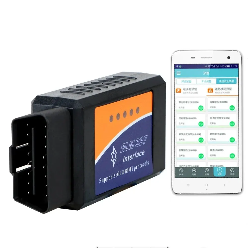 ELM 327 V2.1 OBD2 Universal Car Diagnostic Tools, Code Reader, Bluetooth, Auto Acessórios