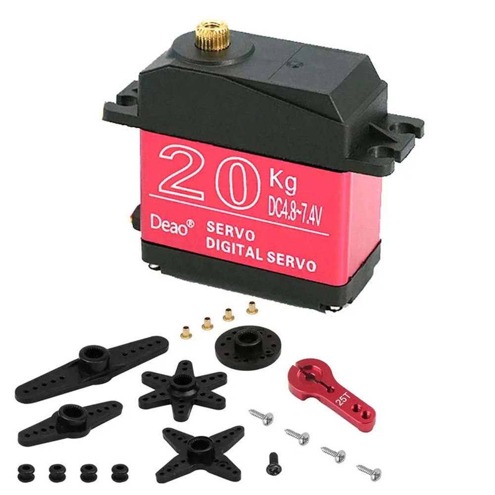 Deao-Servo Digital de gran Torque para coche y camión teledirigido, 20KG, 25KG, 30KG, resistente al agua, 180 grados, 270 grados, engranajes de Metal, 25T