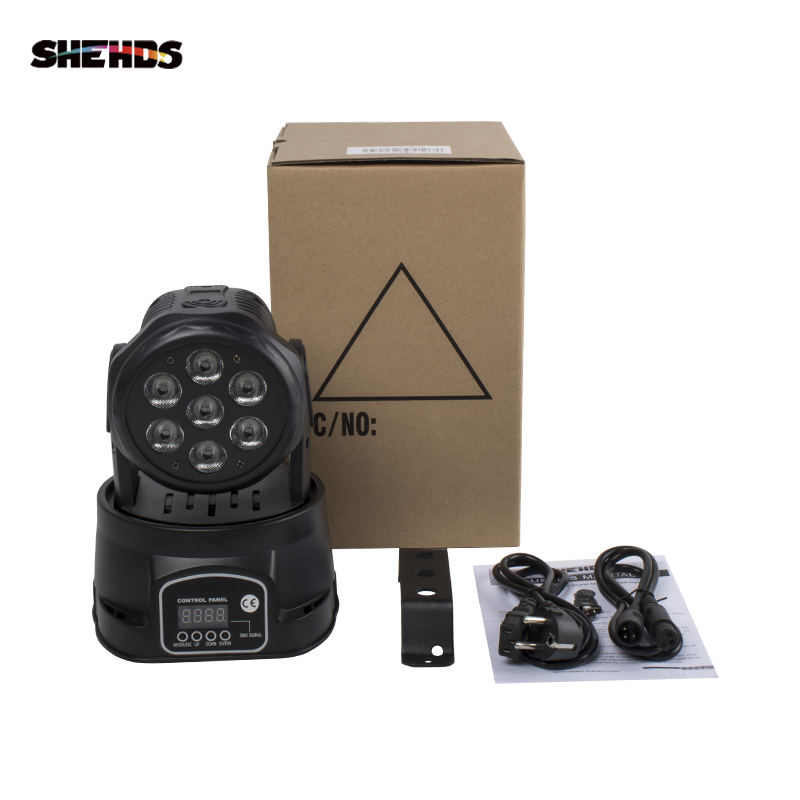 SHEHDS 7x18W LED Moving Head Licht RGBWA + UV 6in1/ 7X12W 4in1 DMX Waschen Licht Für DJ Club Bühne Projektor Disco