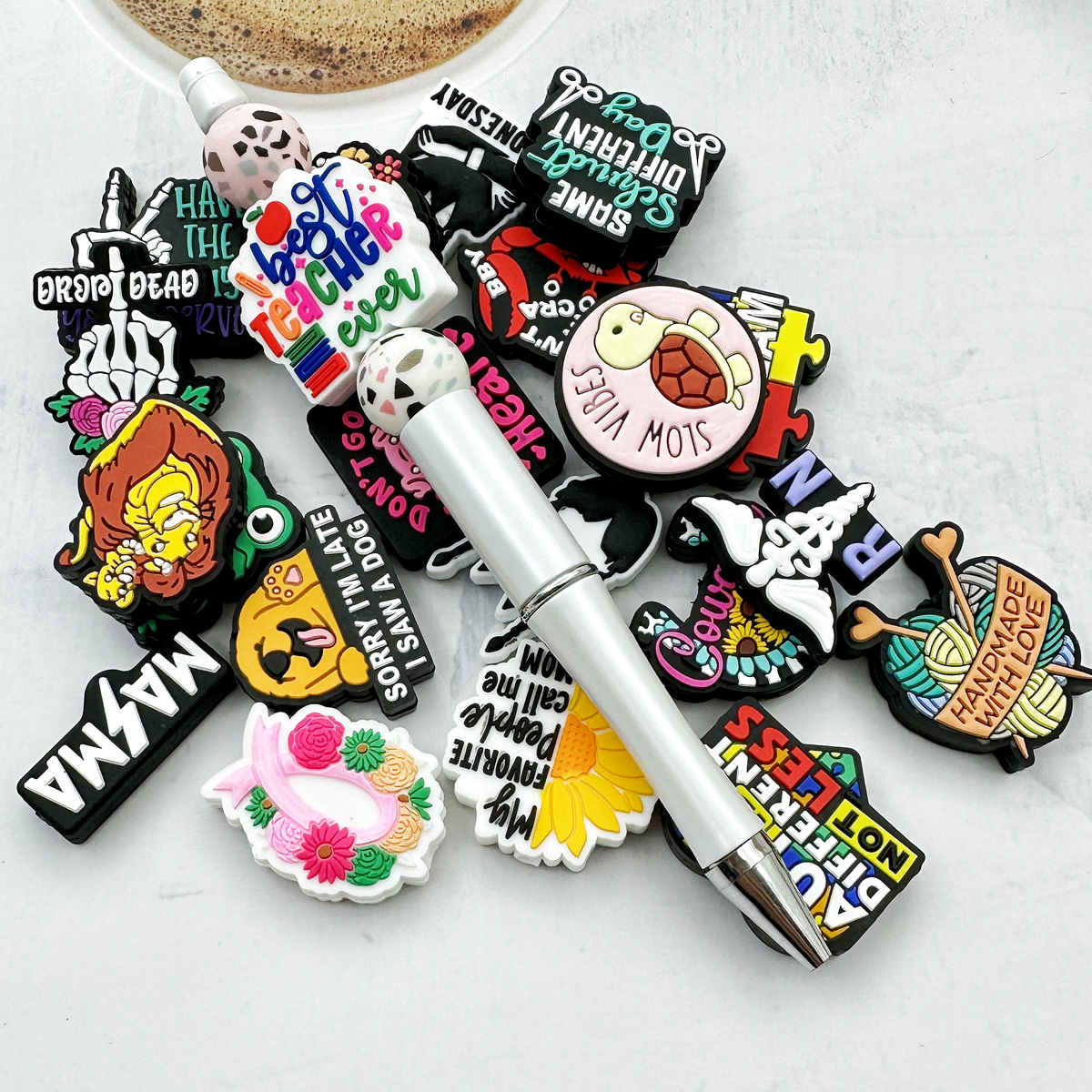 10 шт., силиконовые бусины, 2024