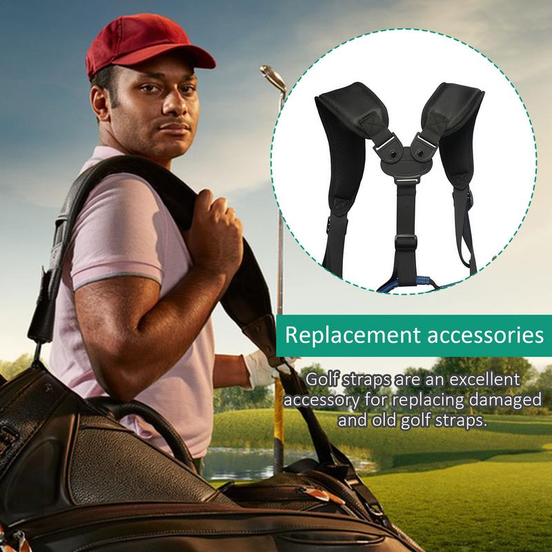 Golf Bag Straps Replacement Comfort Double Shoulder Adjustable Straps Nylon Backpack Straps Golf Stand Bag Shoulder Strap