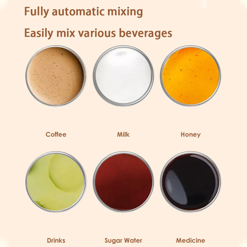 Taza de café con agitación automática, vaso de café de mezcla automática de acero inoxidable eléctrico magnético, giratorio para viajes en casa y oficina
