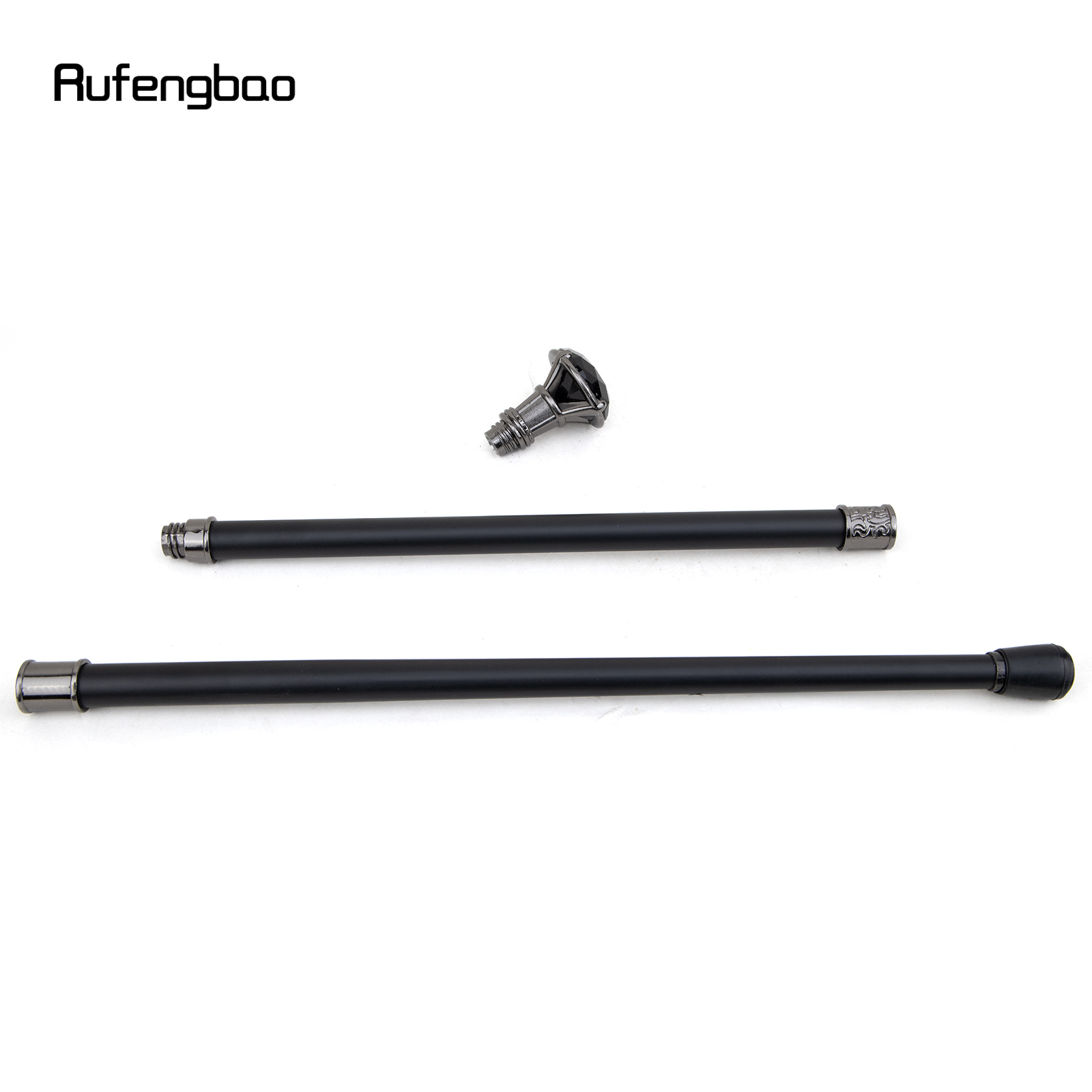 ブラックダイヤモンドタイプシルバー杖ファッション装飾ステッキ紳士エレガントなコスプレ杖ノブクロシエ 93 センチメートル