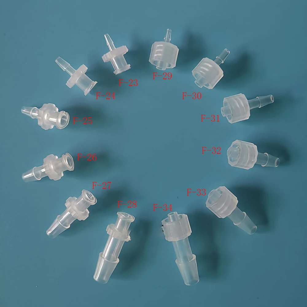Luer Lock Adapter Air Valve Pipe Dispensing Glue Subpackaging Syringe Barrel Fitting PP Plastic Connector 5/32 1/16 3/32 1/8 1/4