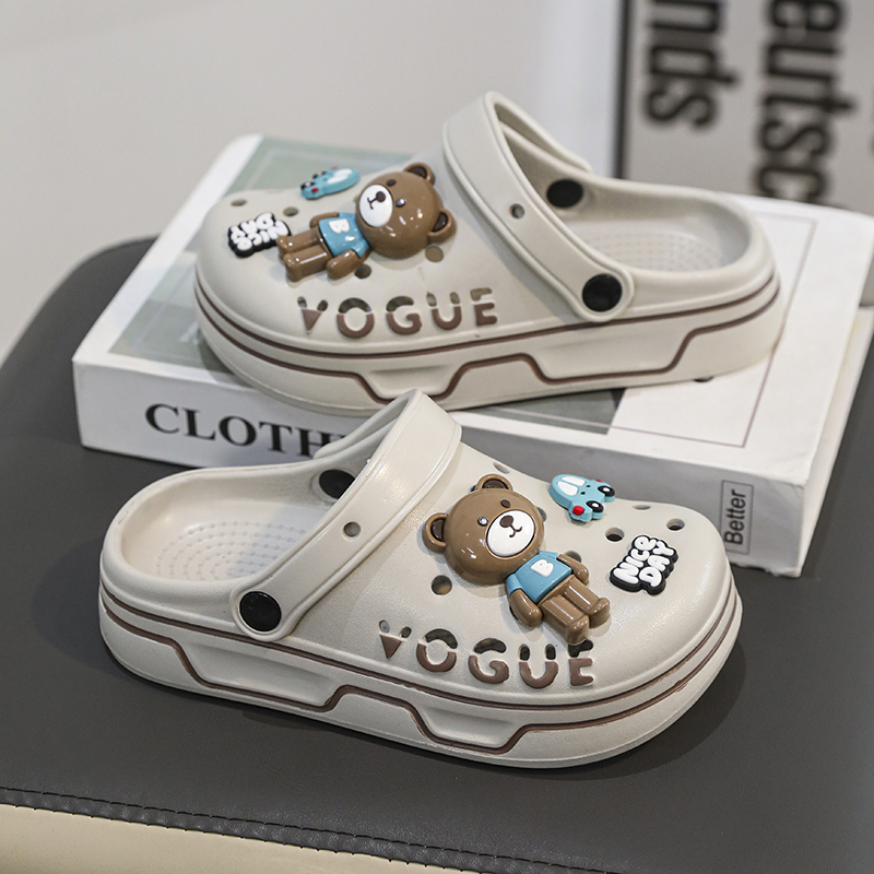 Kinder Slipper Sandalen Mädchen Clogs Sommer Garten Schuhe Sneaker EVA Bequeme Niedliche Cartoon Bär Slipper Mädchen Sandalen