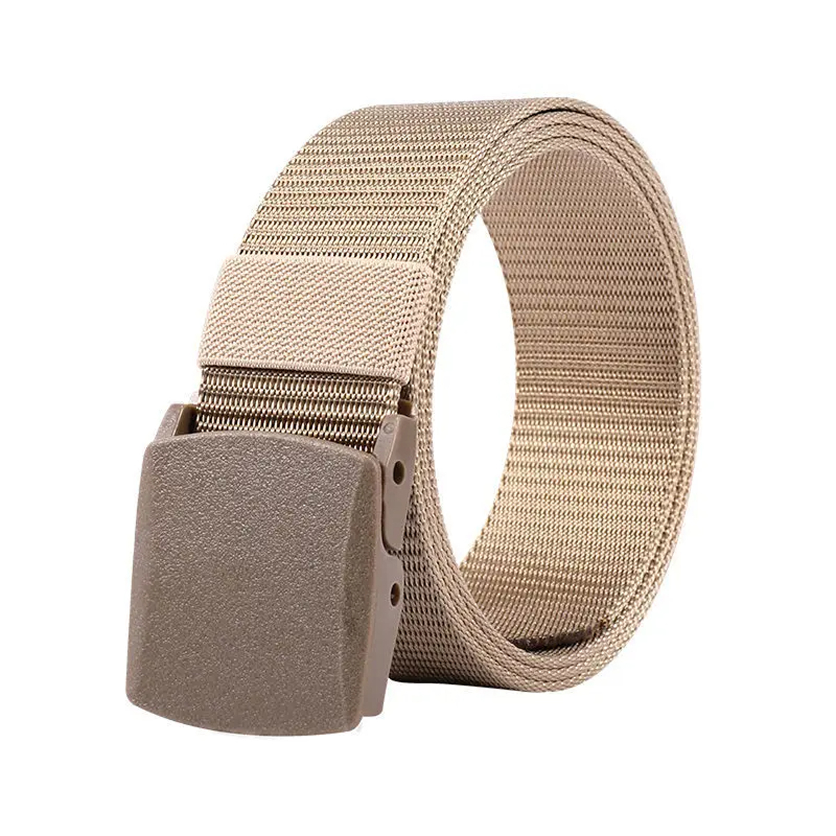 Canvas belt, men's and women's belt, toothless and perforated automatic buckle, casual jeans, outdoor belt