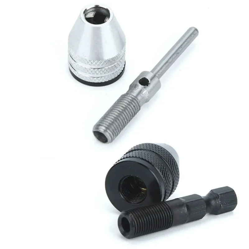 0.3-8mm 6.35mm 1PC Quick Change  Keyless Drill Chuck Screwdriver Impact Driver Adaptor Hex Shank Drills Grinder Converter