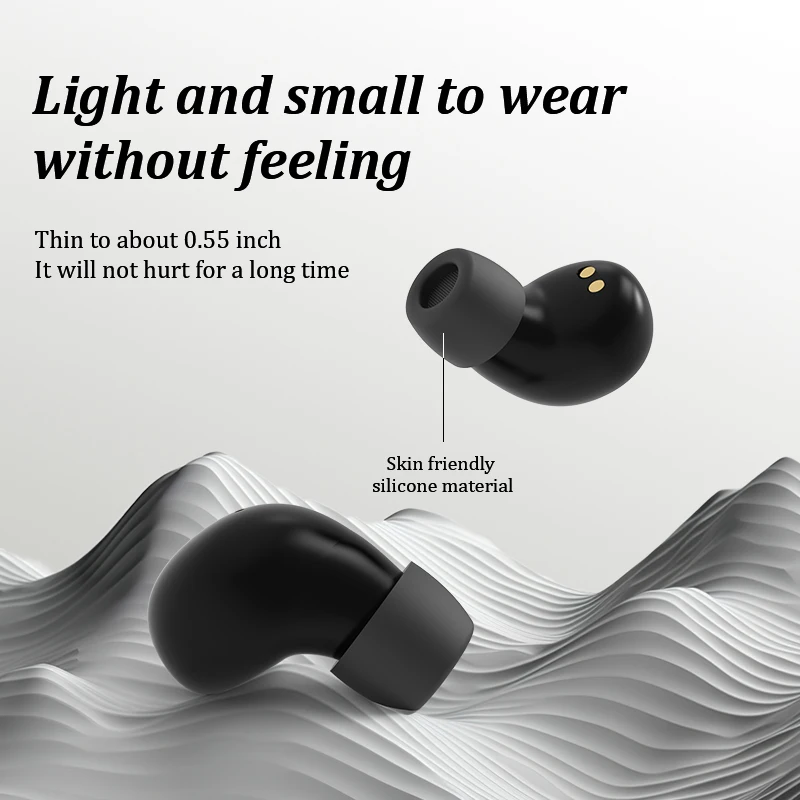 SK19-auriculares Bluetooth 5,3, miniauriculares invisibles TWS, inalámbricos, estéreo HIFI, reducción de ruido, con micrófonos