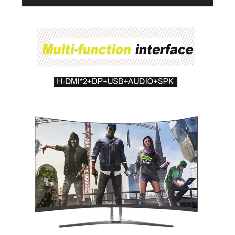 Pc 24 27 32 Inch Lcd Monitor 144hz 165 HZ 2K 4K Computer Display Gaming Led Curved Screen Monitor