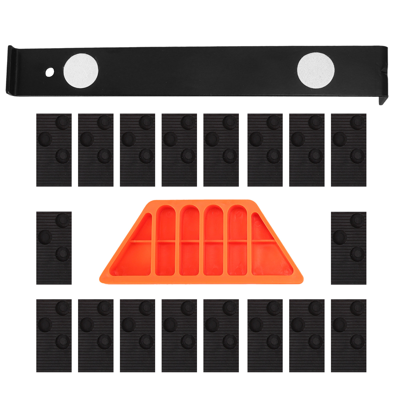 1Set Flooring Installation Pull Bar Tool Heavy Duty Wood Pull Tool Protective Bottom Pads Durable Steel