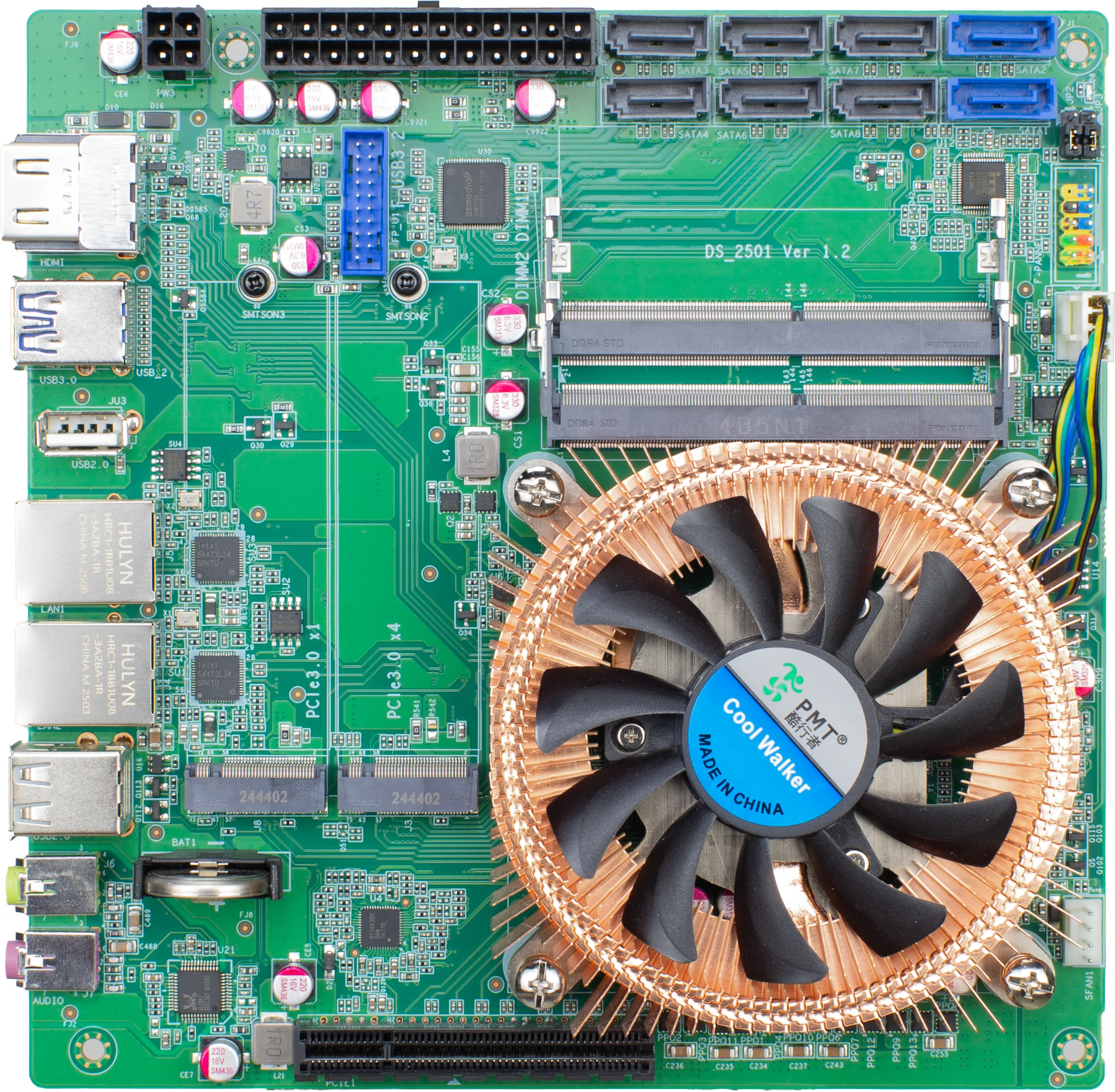 Материнская плата AMD Ryzen 7 5825U 5800H NAS с 8 отсеками 1*8XPCIE3.0 2*Intel i226-V 2.5G 2*M.2 NVMe 8*SATA3.0 DDR5 Firewall ITX, материнская плата
