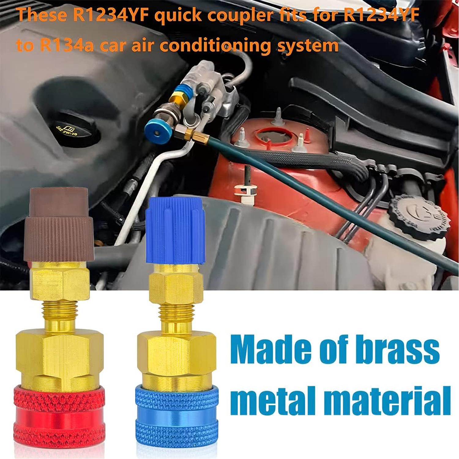2 Stuks Airconditioner Snelkoppeling R1234YF/R12 Om R134A Snelkoppelingen Adapters Auto Airconditioning Fitting Auto Gereedschap