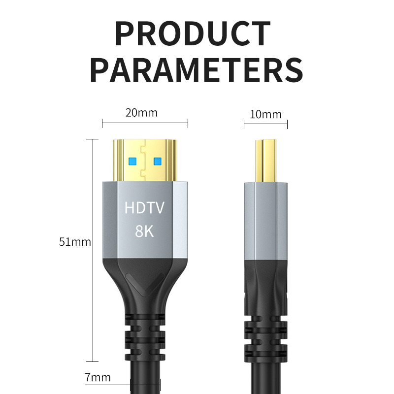 8K HDMI 2.1 케이블 4K@120Hz 8K@60Hz 48Gbps EARC ARC HDCP RTX 비디오 케이블용 초고속 HDR PC 노트북 프로젝터 HD TV PS5