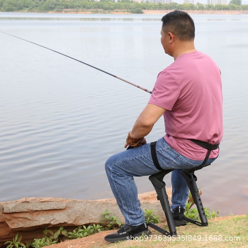 OMGD La altura del taburete de pesca de trabajo especial ligero moderno al aire libre es ajustable