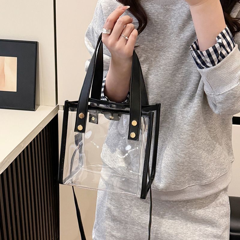 Saco de geléia impermeável de emenda doce popular transparente do PVC do verão, bolsa feminina exclusiva