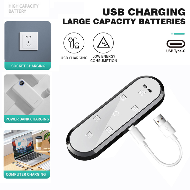Feux de porte de voiture à LED, lumière de bienvenue, contrôle magnétique, chargement USB, ouverture automatique, anti-collision, signal d'urgence, lampe flash, 4 pièces