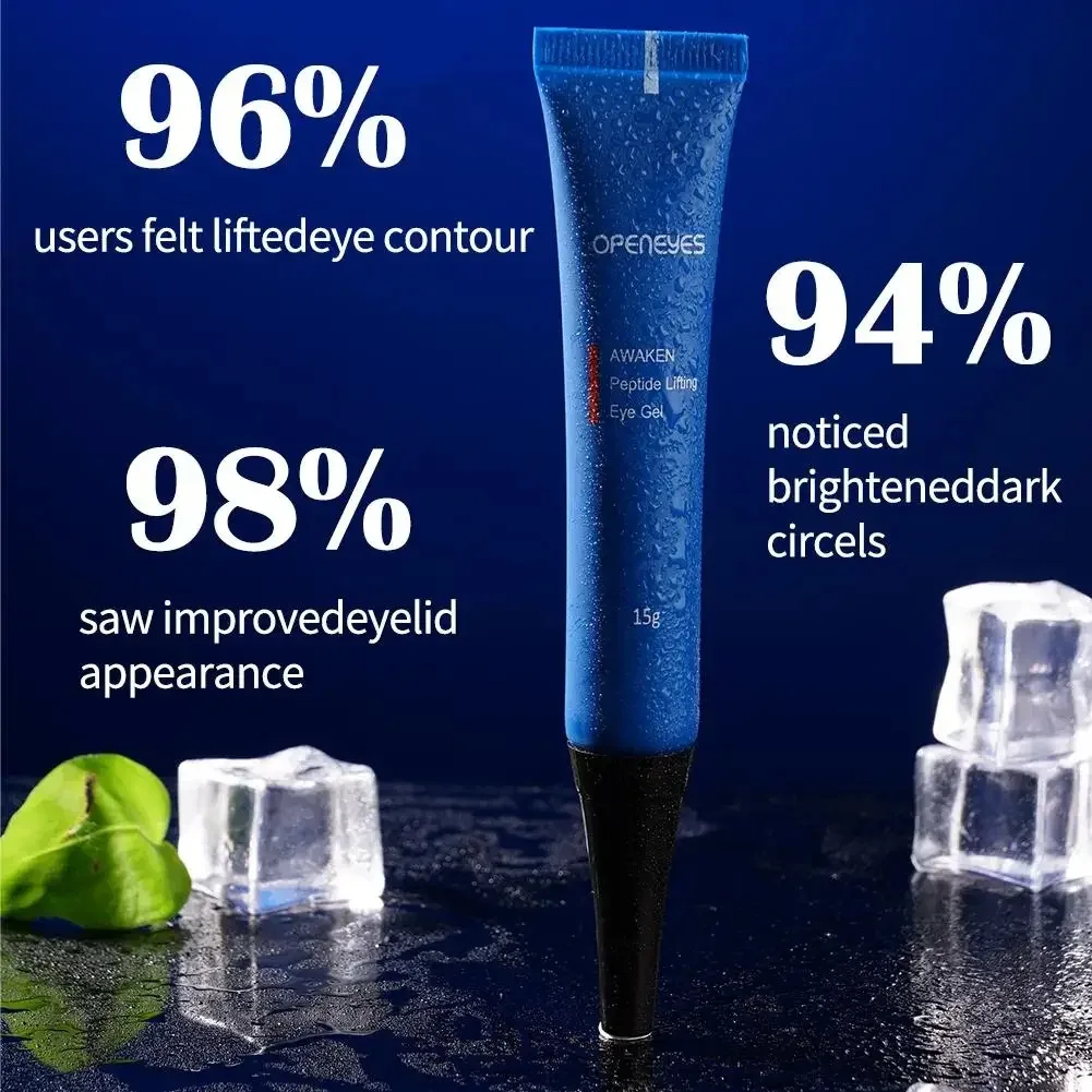 Crema para ojos para hombres, hialuronato, Gel fresco para ojos, crema hidratante debajo de los ojos para ojeras, hinchazón, líneas finas, cuidado de los ojos