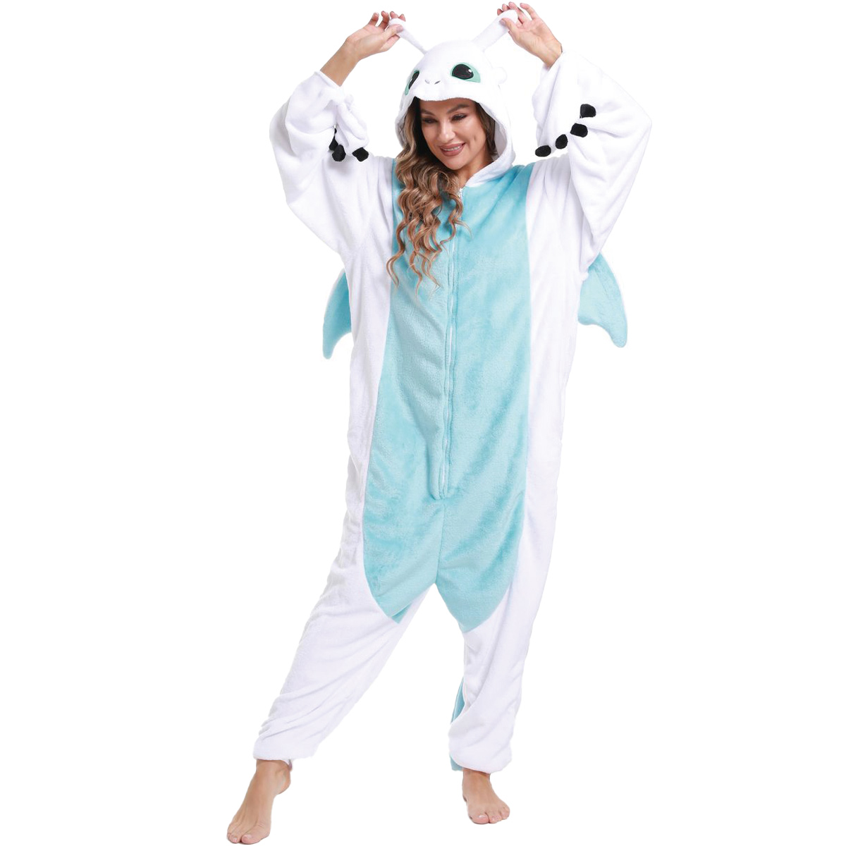 Kigurumi Onesie pijamas de dibujos animados para adultos mujeres hombres pijamas de animales cómo entrenar tu pijama sin dientes disfraz de Cosplay de dragón