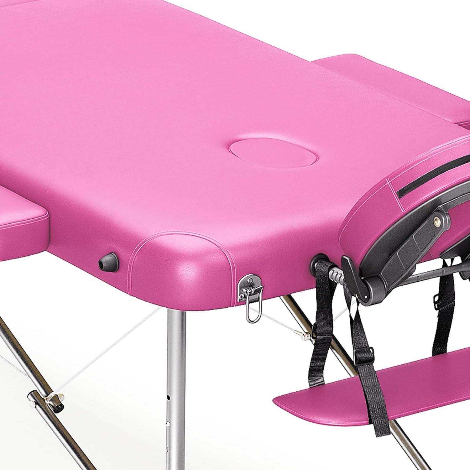 Portatil de aluminio Mesa Cama Banco Plegable masajista - Rosa