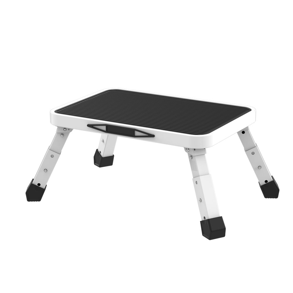 Custom Height-Adjustable RV Camping Ladder One Step Steel Ladder Folding Caravan Step For RV Camping Use