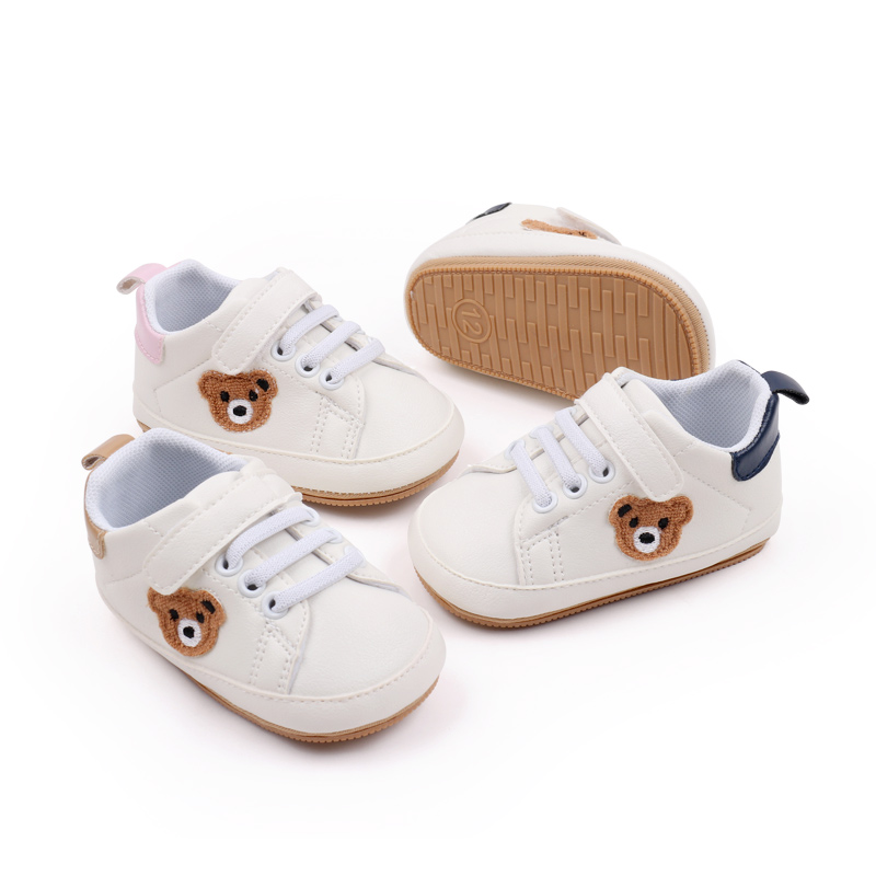 Babyschoenen Schattige beer Sneaker Lente- en herfststijl Hoge kwaliteit PU en TPR-zool Antislip 0-9-18 maanden Peuter Wandelen BMB3134