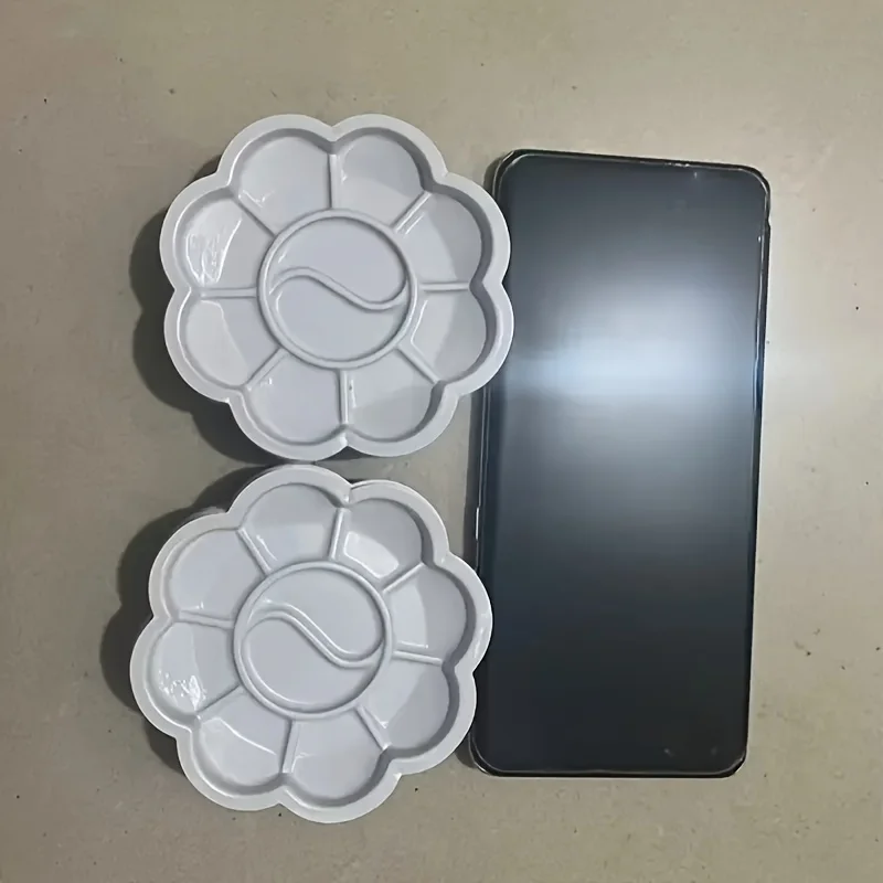 Set di mini palette in plastica a forma di fiore da 30 pezzi, ideale per la miscelazione di acquerelli, acrilici e gouache - Forniture artistiche