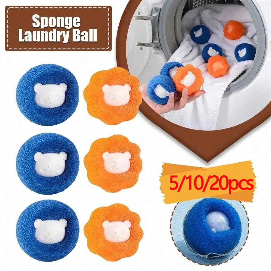 5/10/20pcs Spugna Palla da Lavanderia Levapelucchi per Abbigliamento Lavatrice Sfera di Pulizia Gatto Rimozione Dei Capelli Vestiti Rullo di Pulizia