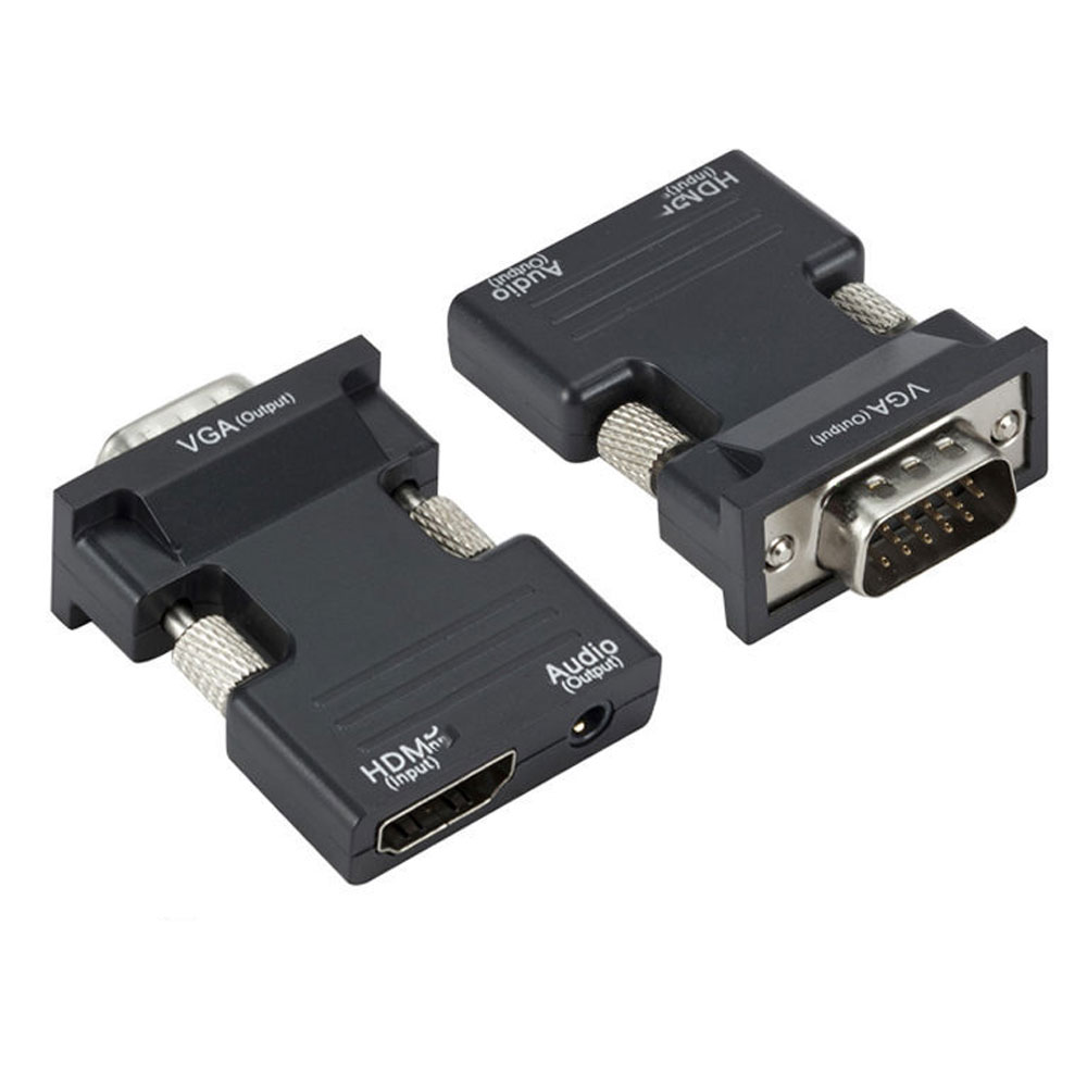 Adapter konwertera HDMI na VGA Adapter VGA 1080P Gniazdo audio 3,5 mm do komputera stacjonarnego Laptop do projektora HDTV Video Audio