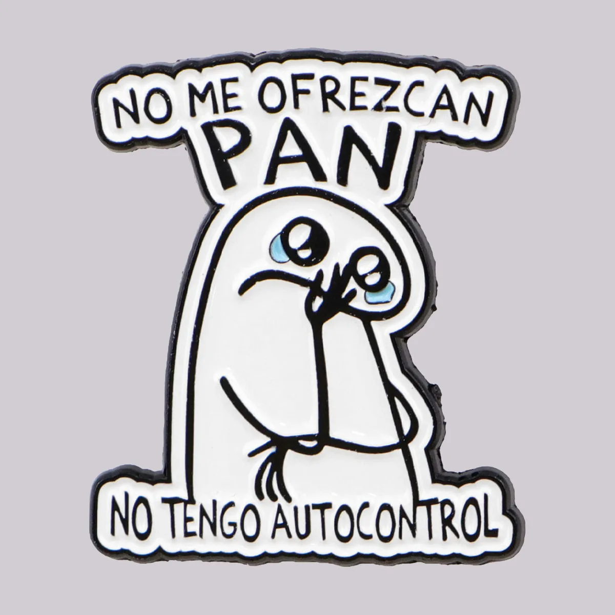 Pin esmaltado con citas españolas divertidas, broche de personaje triste, alfileres de solapa, insignia, accesorios de ropa, joyería de moda, regalos para amigos