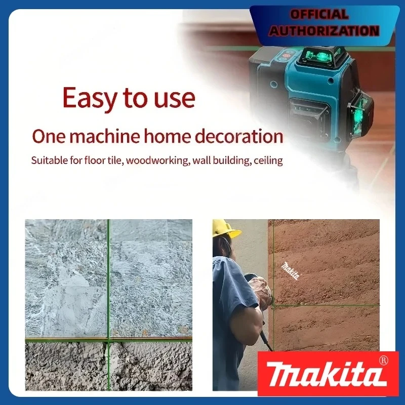HOT Makita16-Line 360 Horizontal Vertical Cross Level High-Precision Green Light Laser High-Precision Wall-Mounted PortableTool