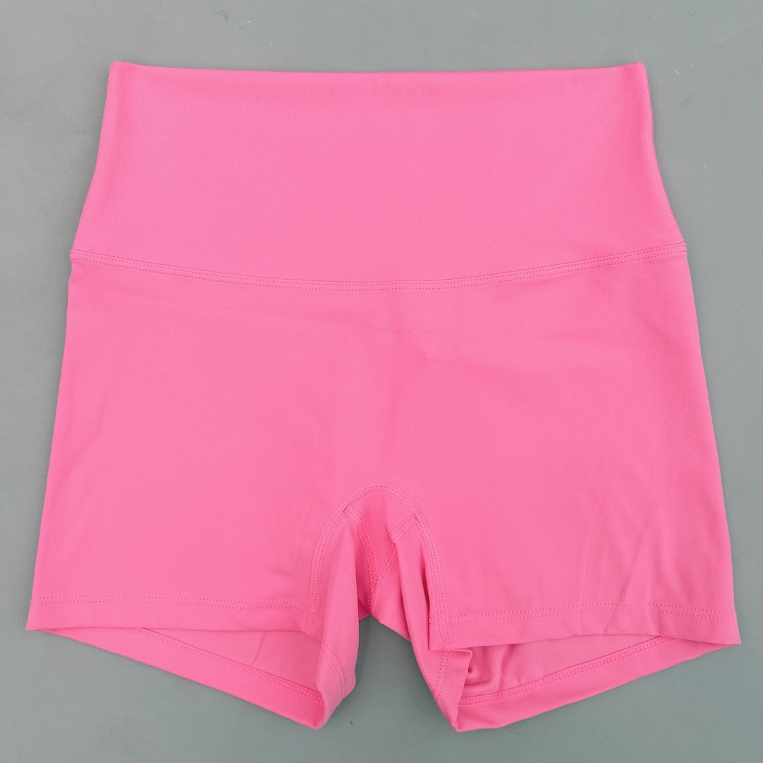 สีทึบผู้หญิงฟิตเนสกีฬาสั้นเอวสูงโยคะสั้น Legging Squatting PROOF การฝึกอบรมที่ครอบคลุม Jog กีฬา