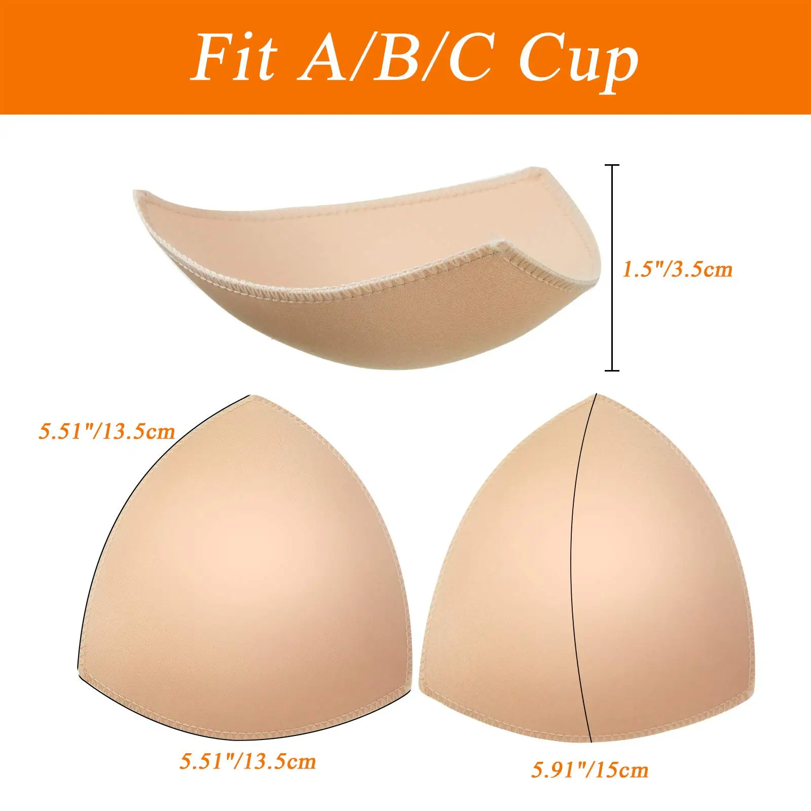 Triangle Sponge Push Up Bra Pads Set for Women Invisible Insert Swimsuit Bikini Breast Enhancers Chest Cup Pads Accessories