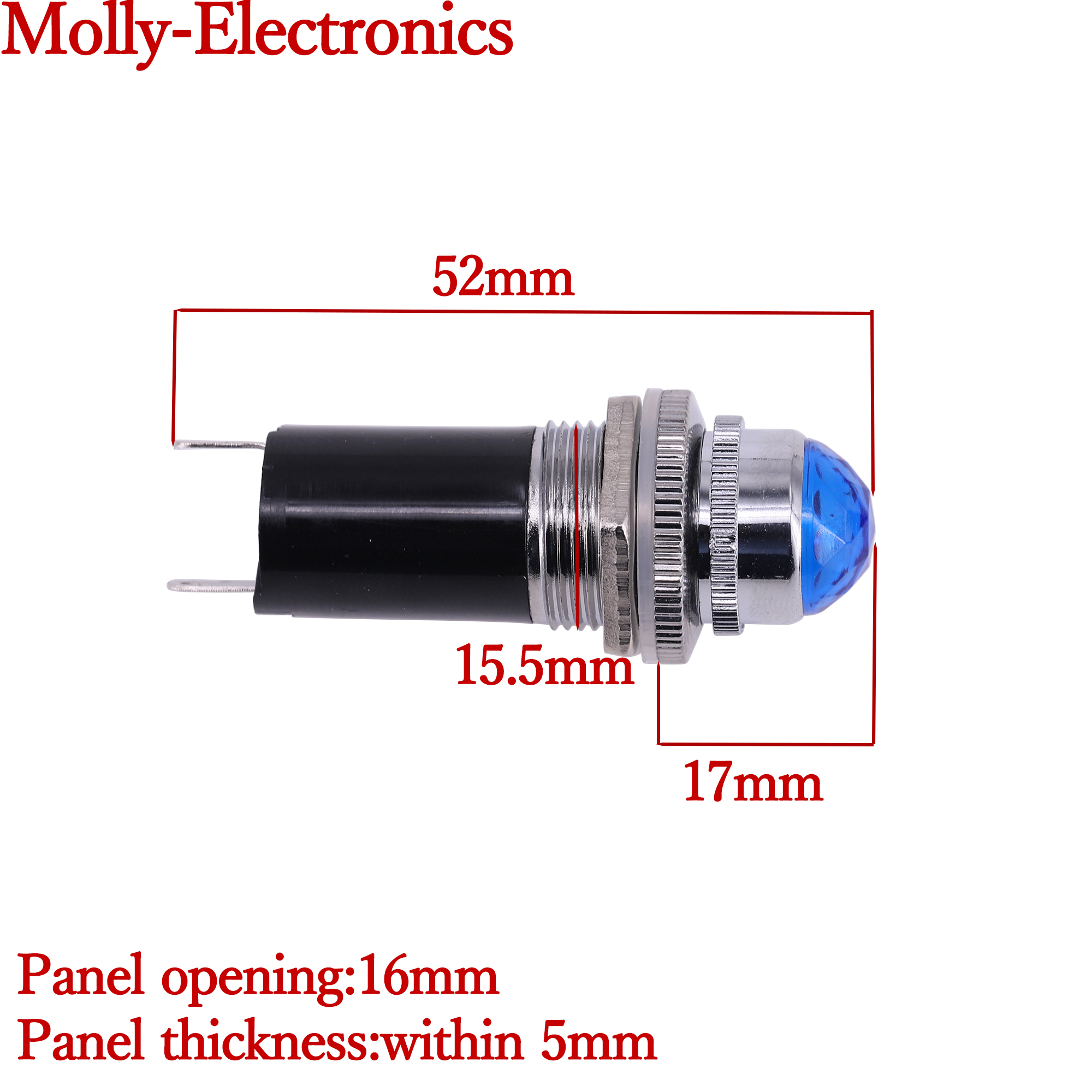 1PC Power Signal lamp Indicator Lights 6.3V 12V 24V 220V Diamond Head Lamp Comprises A Bulb Amplifier Parts DIY Audio HIFI