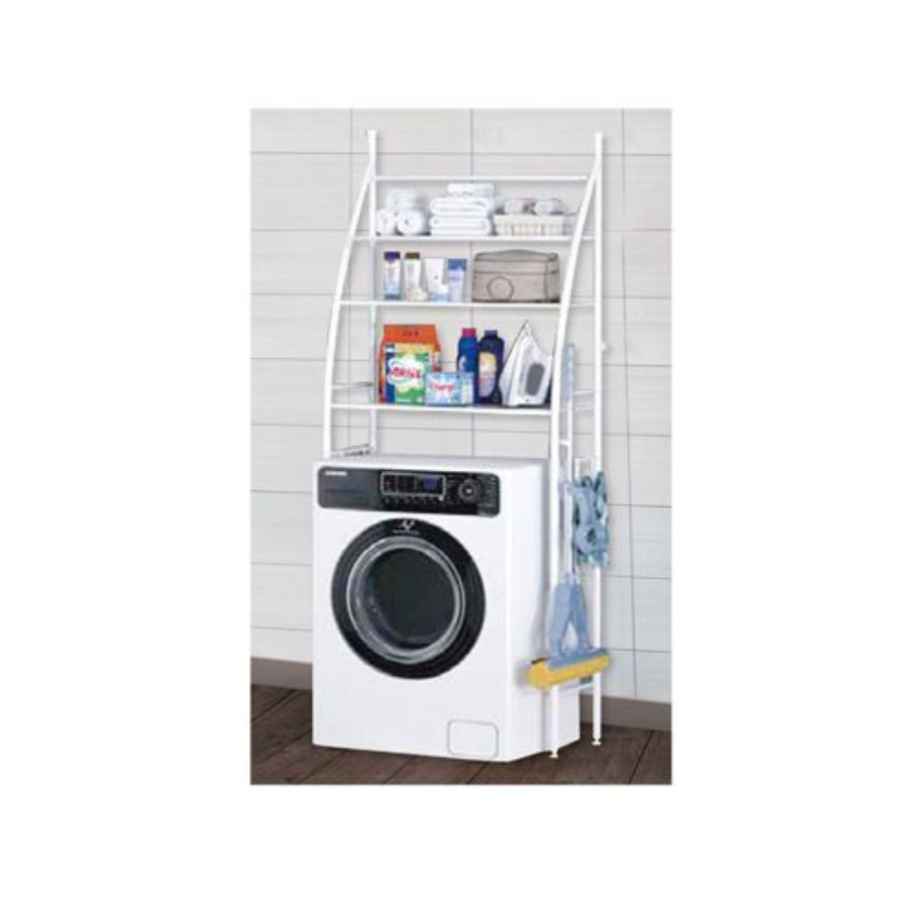 Estantería metal multiuso sobre inodoro o lavadora, aprovecho de espacio, organización de hogar