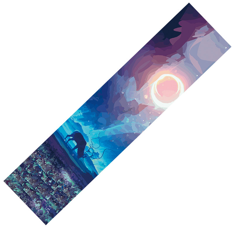 สเก็ตบอร์ดโปรเทปกันลื่นกระดาษทรายแผ่นหนา84*23ซม. แผ่นลองบอร์ดสำหรับจับปลาสเก็ตบอร์ดเทปหยาบ